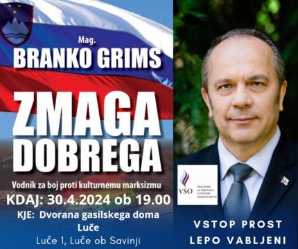 Zmaga dobrega_Branko Grims_Predstavitev kniige